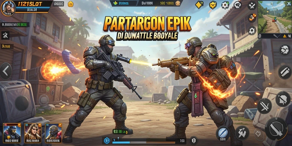 Gameplay seru di 1121SLOT saat bertarung di arena.