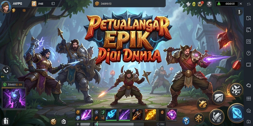Tampilan gameplay <strong>3446</strong> dengan pertarungan epik dan karakter yang menakjubkan.