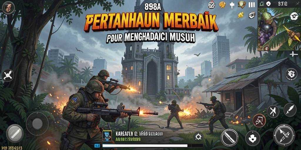 Tampilan gameplay 898A yang menarik dalam pertahanan menara.