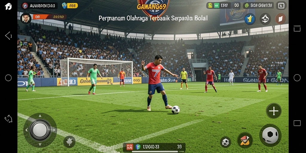 Tampilan gameplay menarik di GAWANG69, penuh aksi dan strategi olahraga.