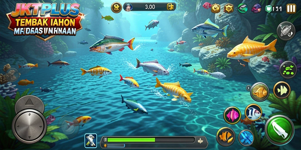 Gameplay seru menembak ikan di JKTPLUS.