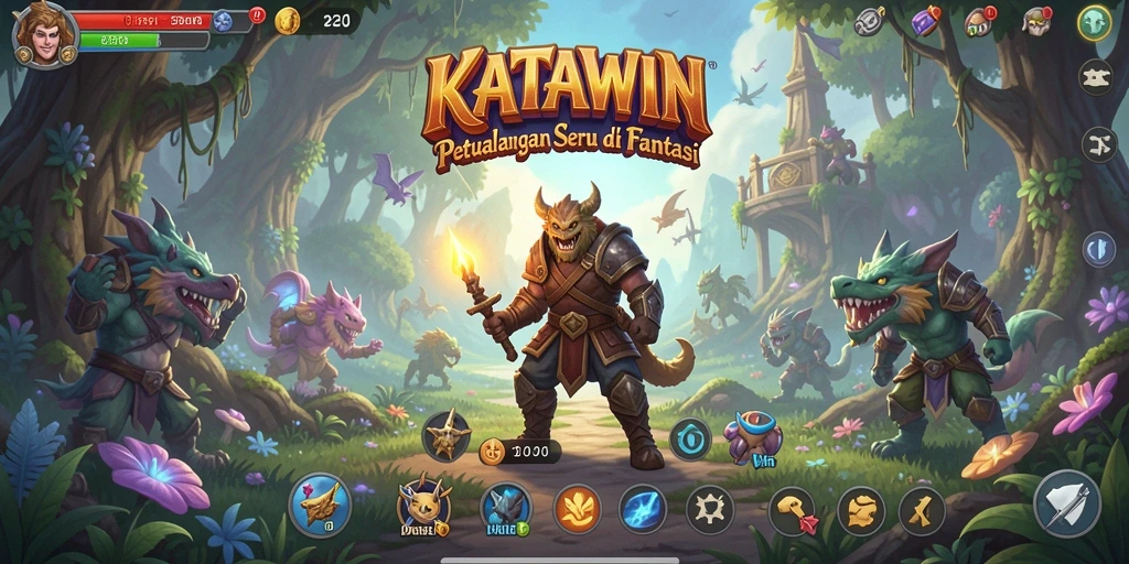 Tampilan gameplay KATAWIN yang menawan dan penuh aksi.