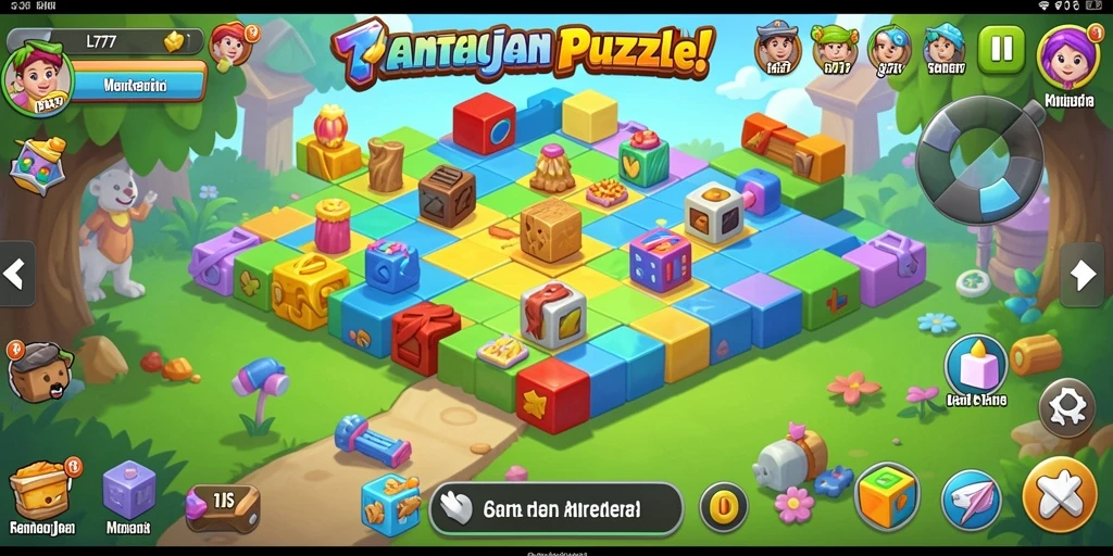 Screenshot gameplay L777 yang menampilkan tantangan puzzle menarik.