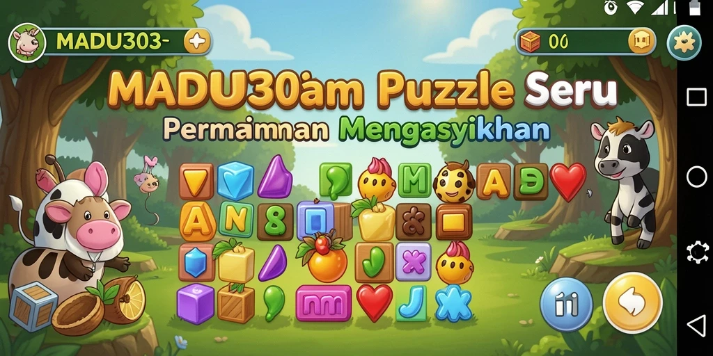 Screenshot MADU303 menampilkan gameplay Puzzle yang menantang.