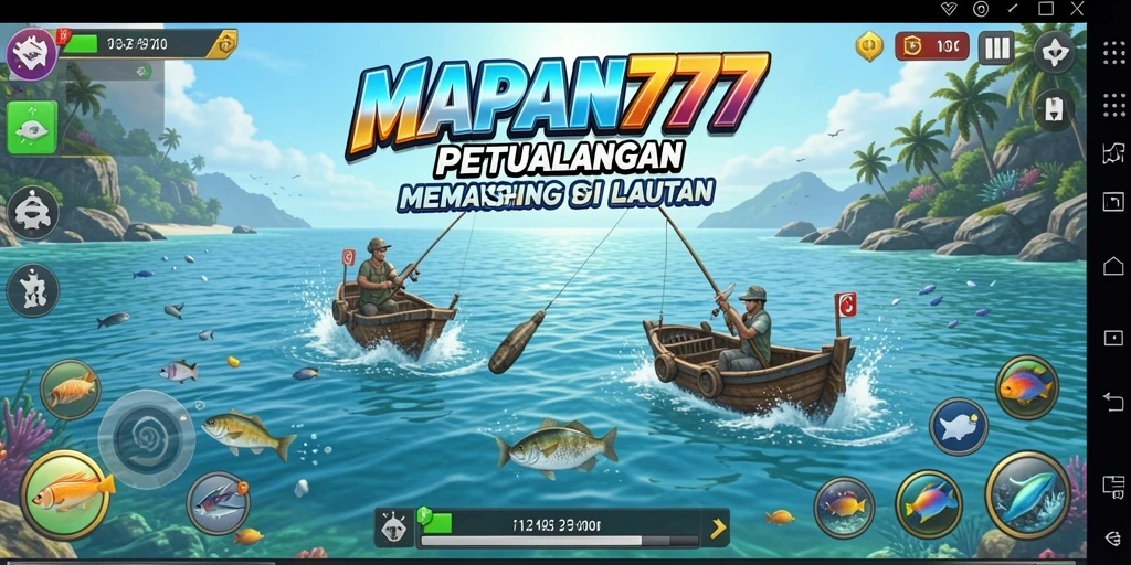 Tampilan menarik dari gameplay memancing di MAPAN777.