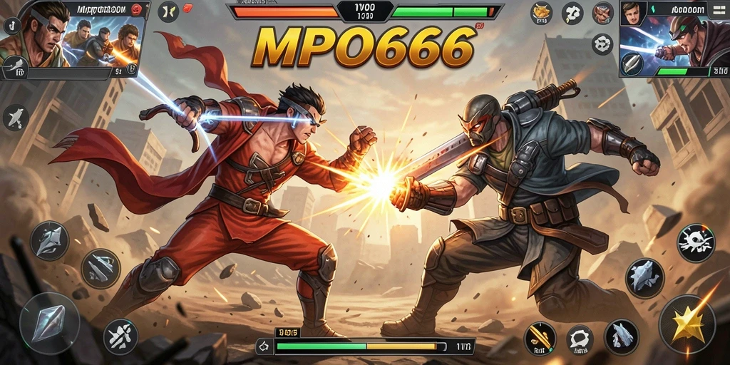 Menampilkan aksi pertarungan seru di MPO666 dengan karakter dan arena yang menarik.