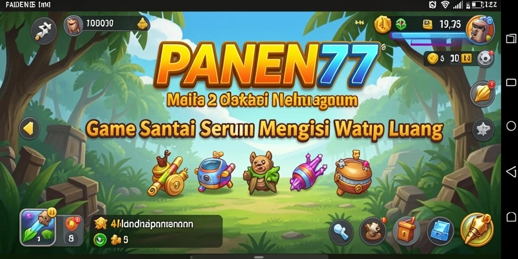 Tampilan gameplay utama PANEN77 yang menarik dan santai.