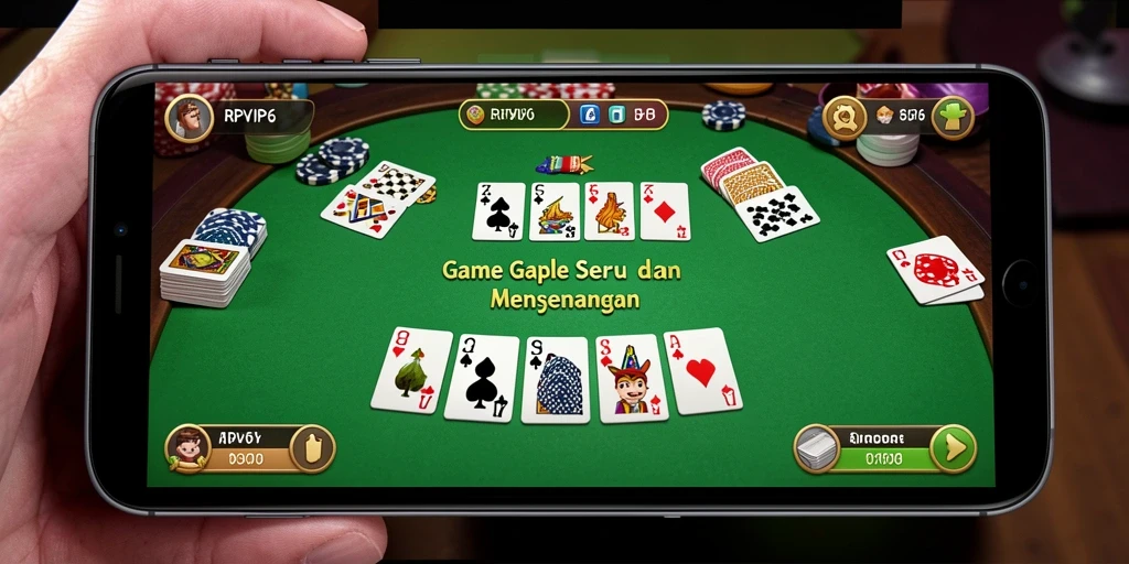 Tampilan gameplay Gaple yang seru dan interaktif.