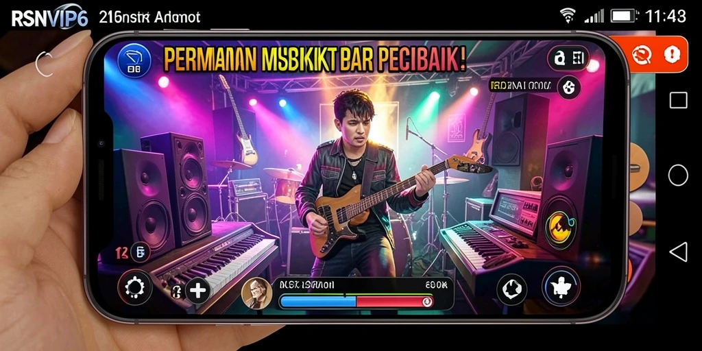 Screenshot gameplay <strong>RSNVIP6</strong> menampilkan pengguna bermain musik secara interaktif.