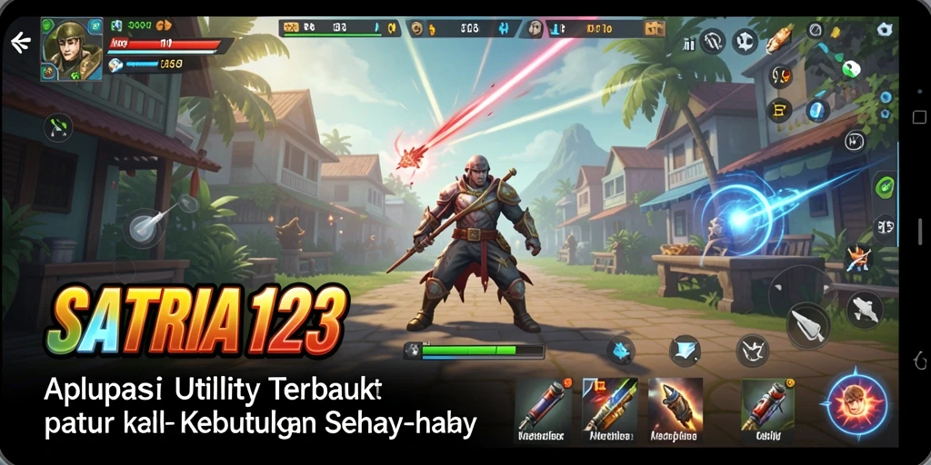 Tampilan antarmuka SATRIA123 yang sederhana dan efisien untuk aplikasi Utility.
