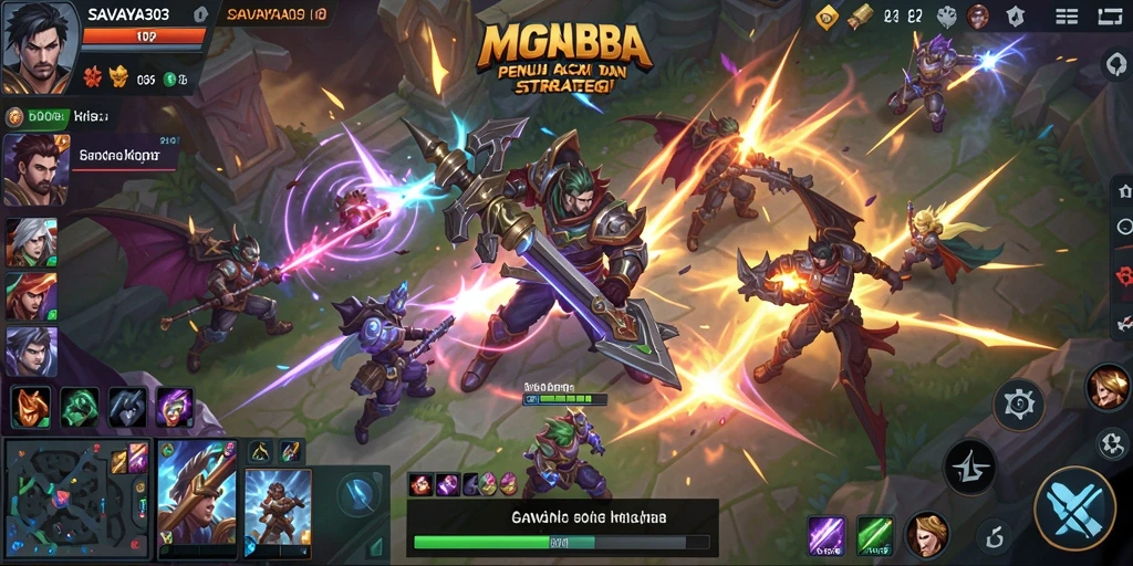 Tampilan tangkapan layar gameplay yang penuh aksi dan strategi.