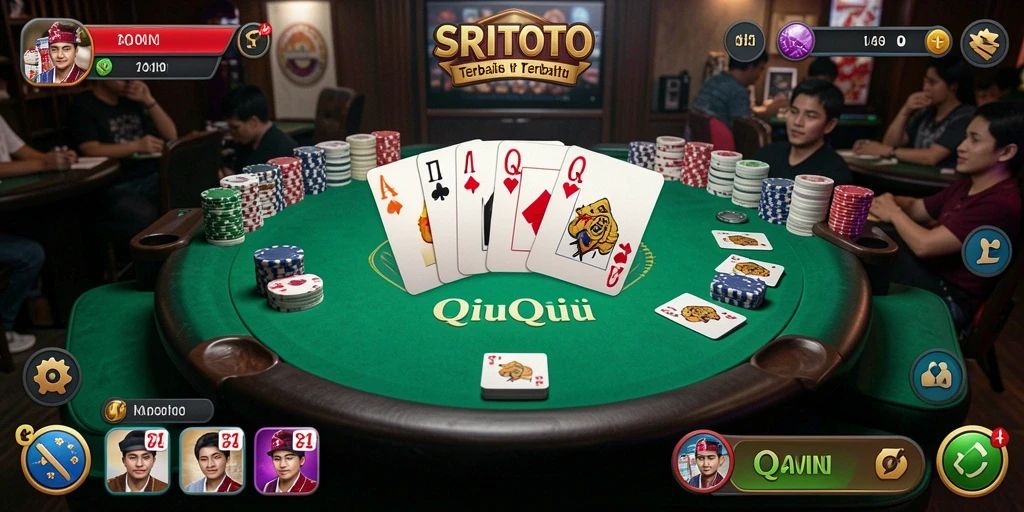Tampilan screenshot gameplay SRITOTO yang mendebarkan saat bermain QiuQiu.