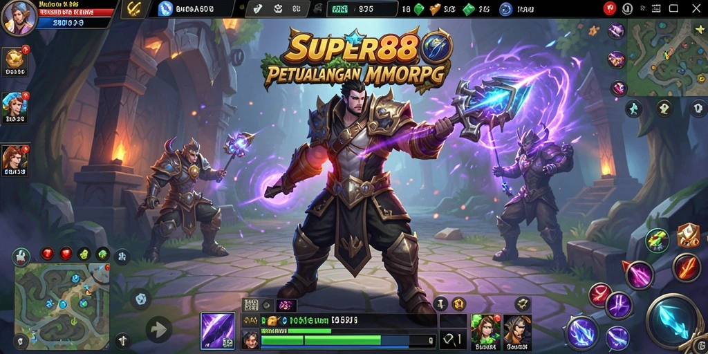Gameplay seru <strong>SUPER88</strong> dalam dunia MMORPG yang luas.