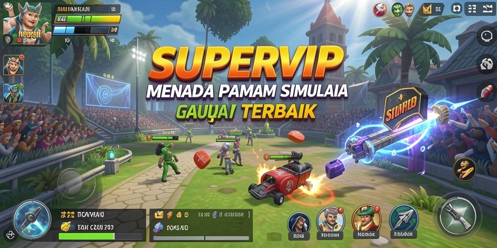 Screenshot gameplay SUPERVIP menunjukkan pengalaman simulasi yang mendalam.