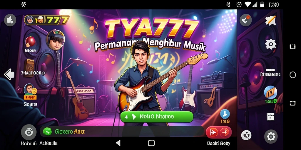 Screenshot gameplay TYA777 menampilkan keseruan permainan musik.